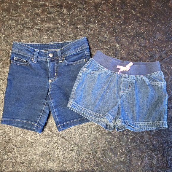 2 Pk Girl Sz 6 Jean Short Jumping  Bean & Wonder Summer Youth Denim Chea… - Picture 1 of 6